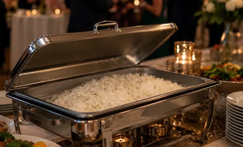 rice at a party