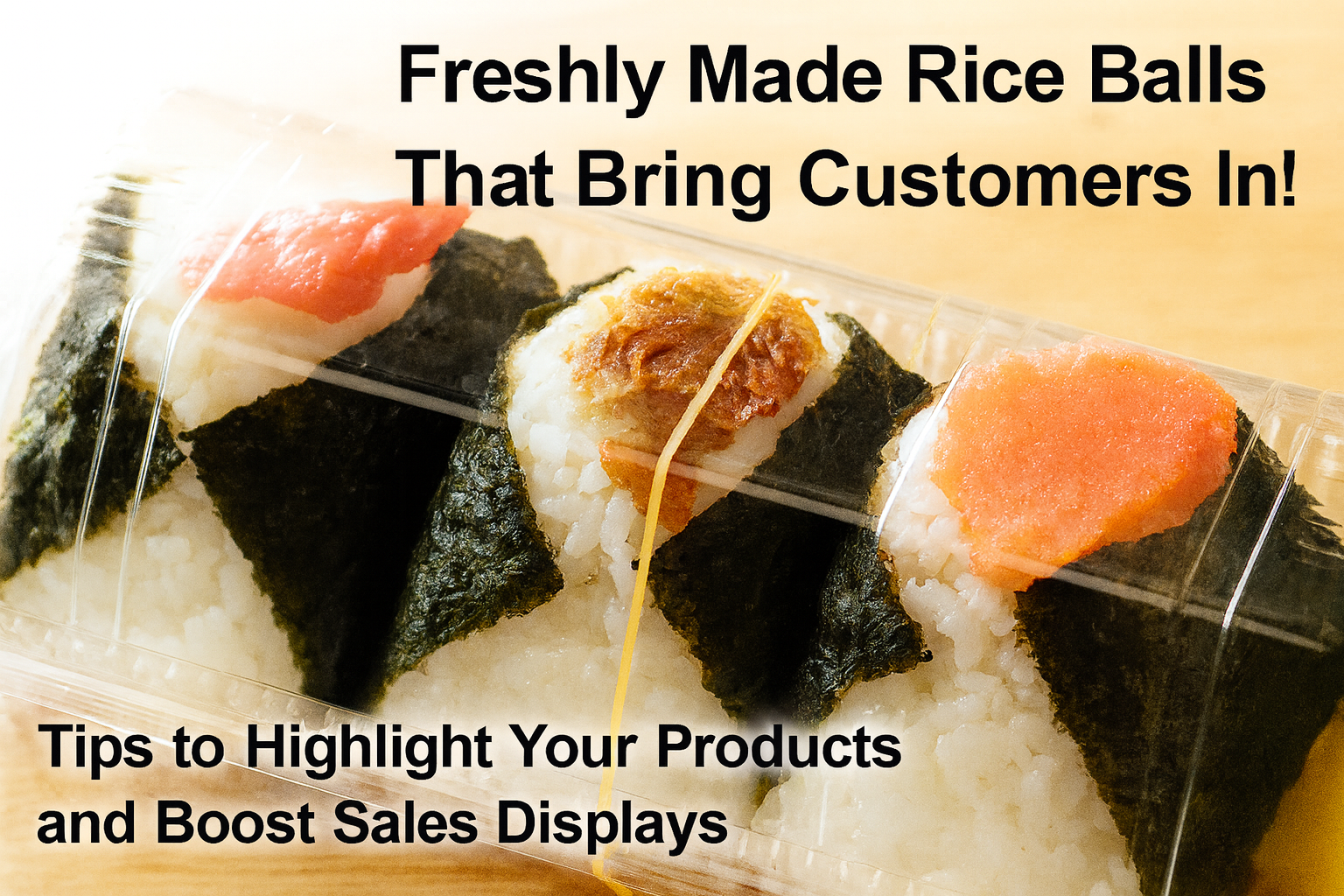 Freshly Made Rice Balls : Key Strategies to Boost Sales and Customer Appeal