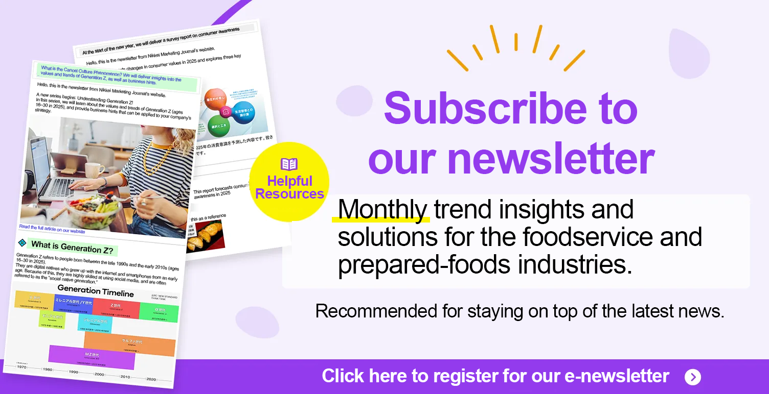 Would you like to subscribe to our newsletter? Every month we deliver trend information and practical tips useful for the foodservice and ready-meal industry. Click here to access the subscription form.